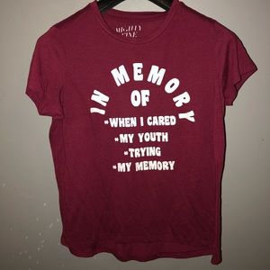 Maroon Aesthetic Text Graphic Tee